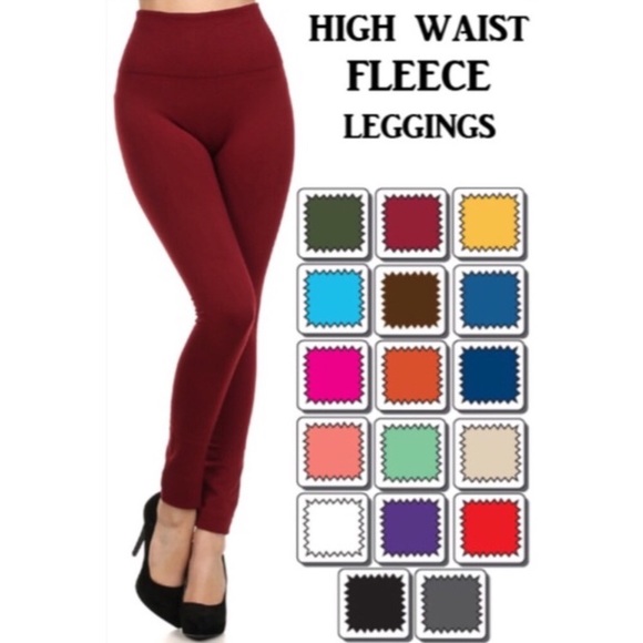 High Waisted Fleece Lined Leggings - Picture 6 of 8